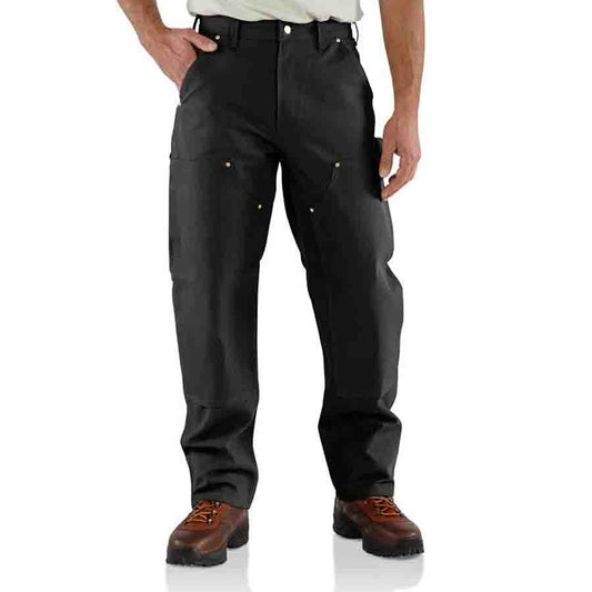 Carhartt B01 LOOSE FIT FIRM DUCK DOUBLE-FRONT UTILITY WORK PANT - BLACK