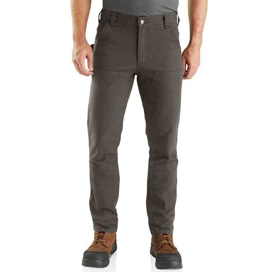 Carhartt DOUBLE FRONT Slim fit stretch pants - TARMAC GREEN