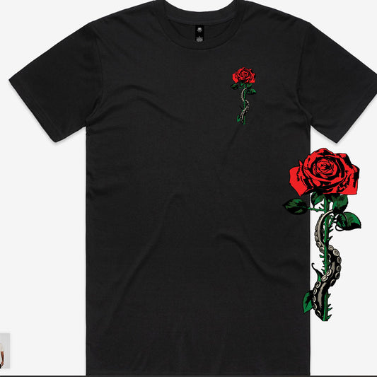 Men's custom tee - New Brighton Rose - BLACK