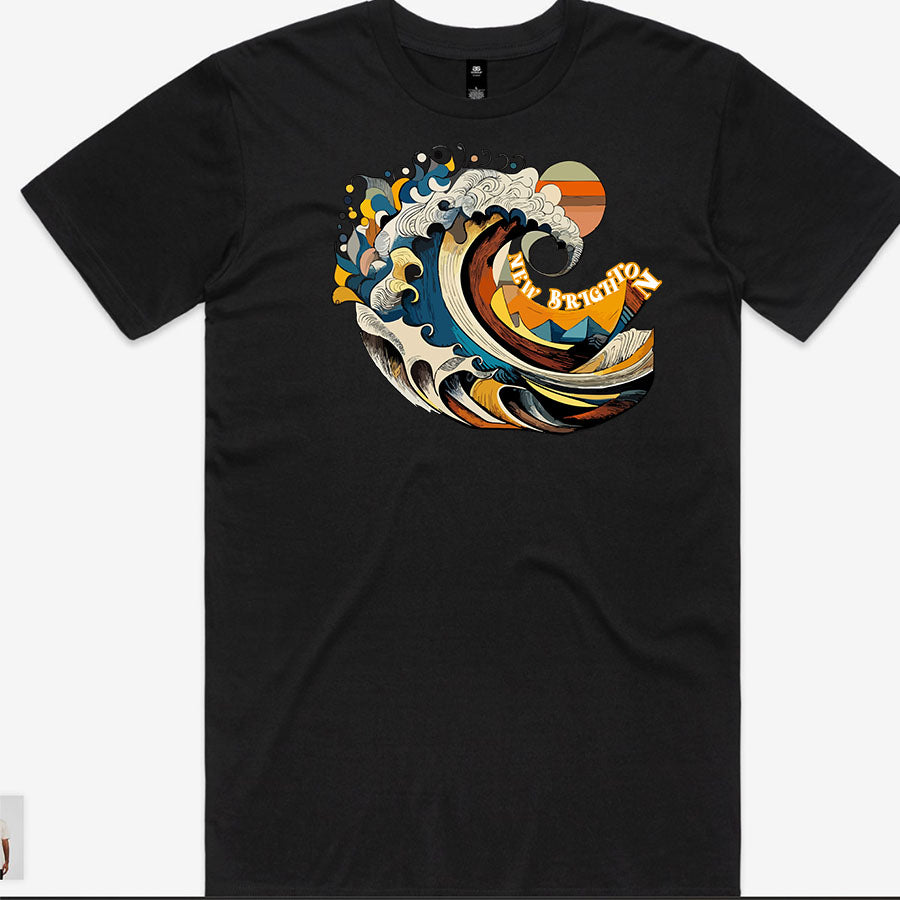 Men's custom tee - New Brighton Wave 1 - BLACK