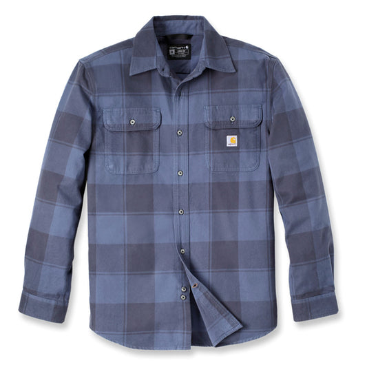 Carhartt Heavyweight Loose Fit Flannel Shirt - NAVY checkered