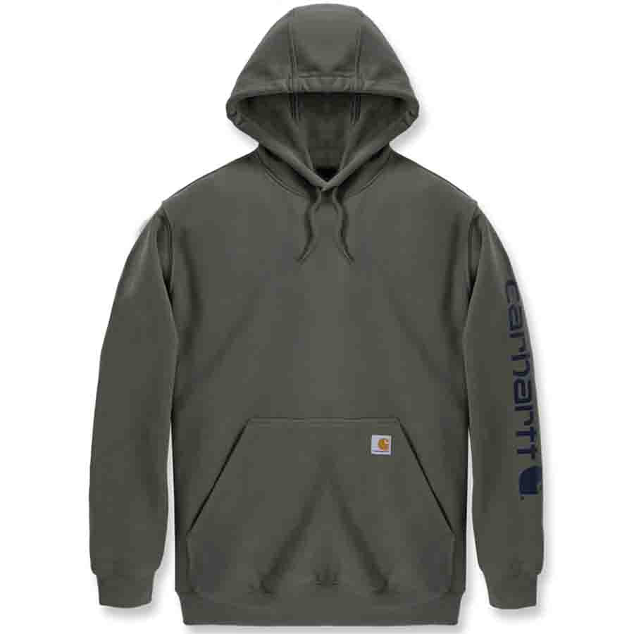 Carhartt MIDWEIGHT HOODED LOGO Sweatshirt - DUSTY OLIVE