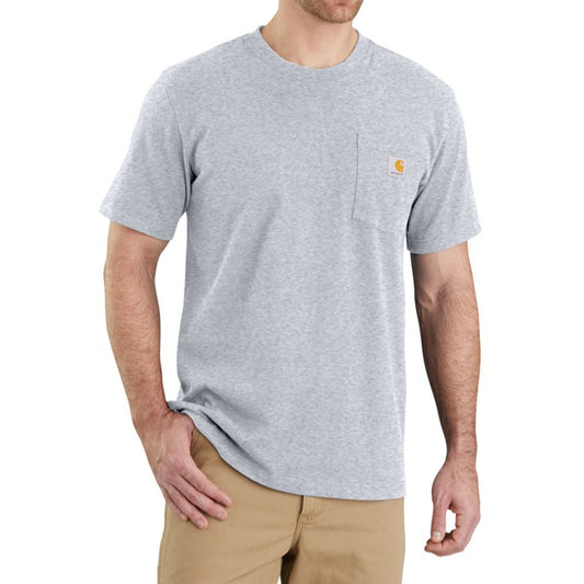 Carhartt Men’s Relaxed Fit Pocket T-Shirt - HEATHER GRAY