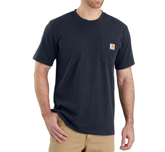 Carhartt Men’s Relaxed Fit Pocket T-Shirt - NAVY BLUE