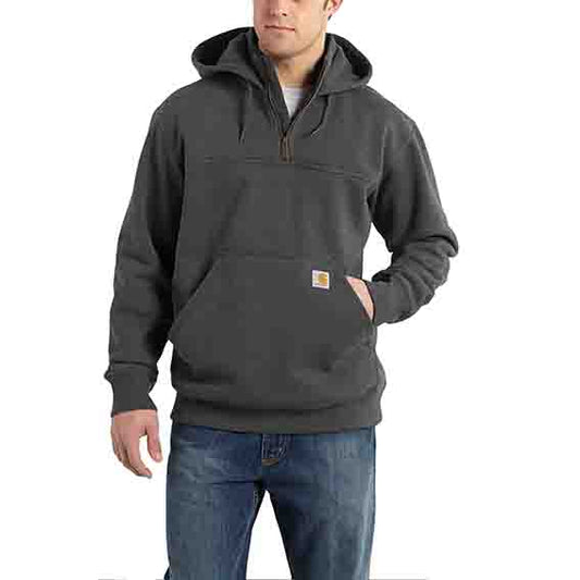 Carhartt PAXTON 1/4 zip hooded sweatshirt - GREY