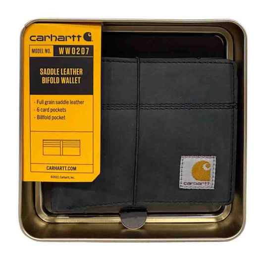 Carhartt SADDLE LEATHER Bifold wallet - BLACK