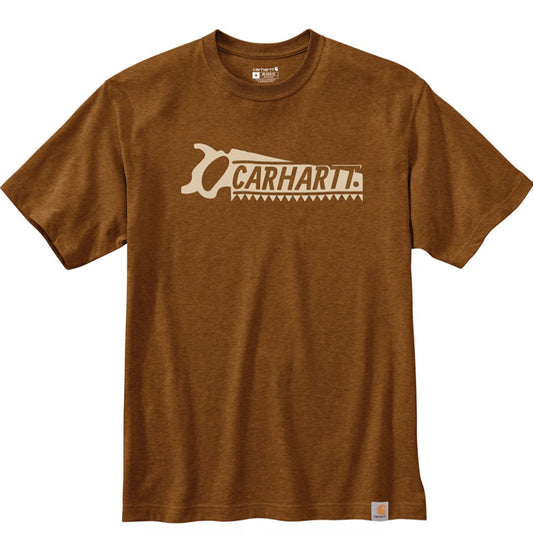 Carhartt Men’s Short-Sleeve Saw Graphic T-Shirt - BROWN