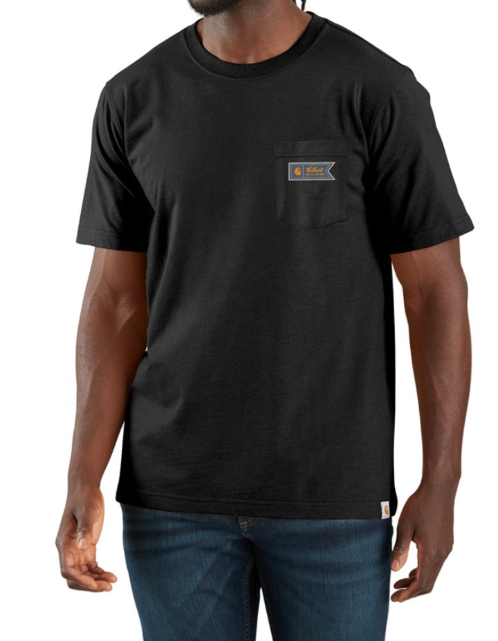 Carhartt Men’s Relaxed Fit Pocket T-Shirt - Black With pocket Patch