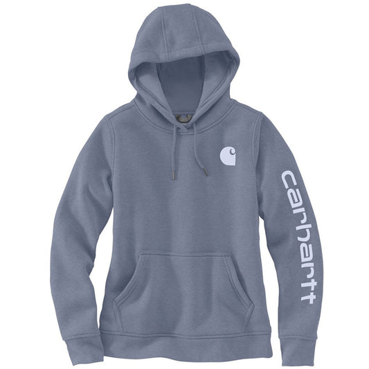 Carhartt Women's CLARKSBURG GRAPHIC Hooded Sweatshirt - WISTERIA HEATHER