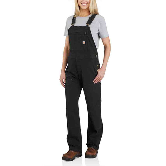 Carhartt Women's CRAWFORD Double Front Bib Overall - BLACK