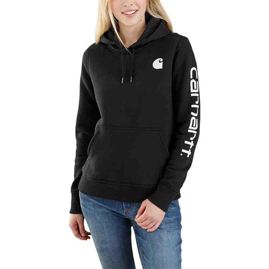 Carhartt Women's CLARKSBURG GRAPHIC Hooded Sweatshirt - BLACK