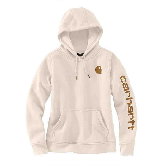 Carhartt Women's CLARKSBURG GRAPHIC Hooded Sweatshirt - MALT / BROWN