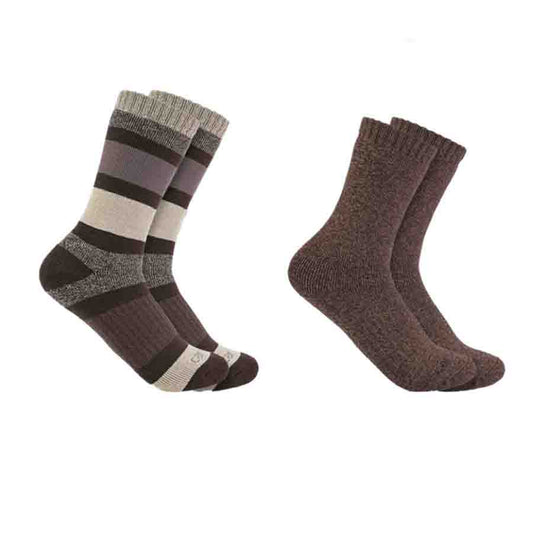Carhartt Women's HEAVYWEIGHT 2 Pack crew socks - ASSORTED COLORS