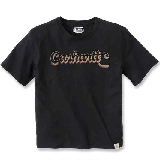 Carhartt Women's Tencel™ Loose Fit Script Graphic T-Shirt - BLACK