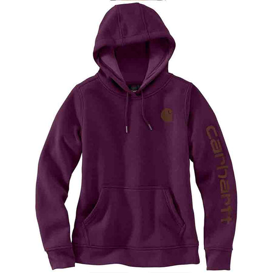 Carhartt Women's CLARKSBURG GRAPHIC Hooded Sweatshirt - EGGPLANT PURPLE