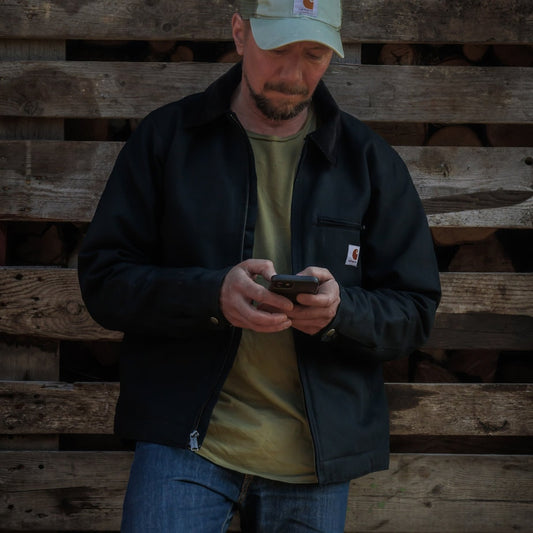 Carhartt DUCK DETROIT Jacket - BLACK